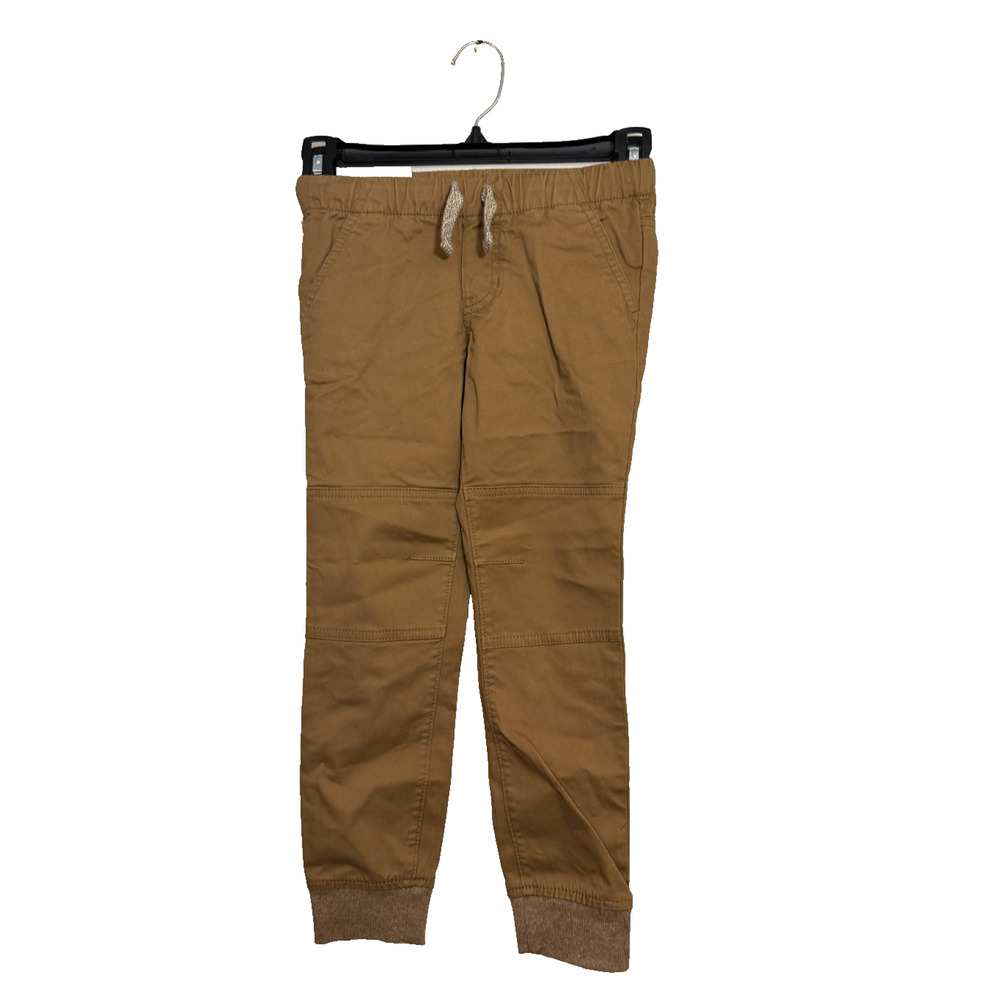 Cat & Jack Toddler Boys' Flexible Drawstring Reinforced Knee Jogger Pants 5T Tan